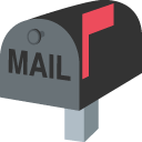 closed mailbox with raised flag