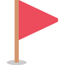 triangular flag on post