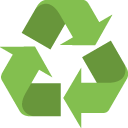 black universal recycling symbol